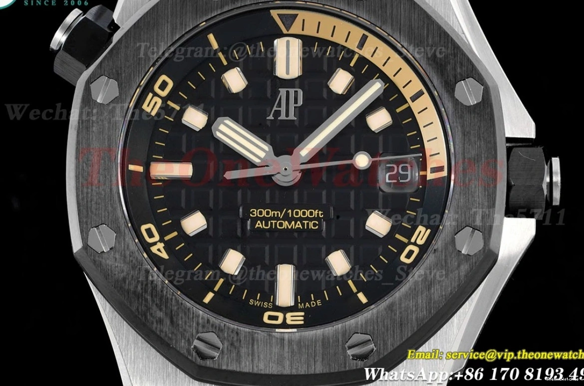 Offshore Diver 42mm Black RU Oak A4308 SS Stk APF 15720 Royal 0328